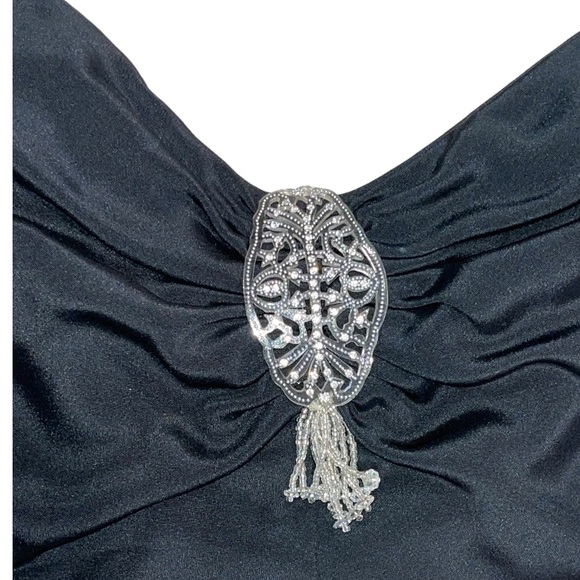 Vintage 80’s Glamorous Maggy Reeves Black Strapless Formal Dress - Picture 5 of 9